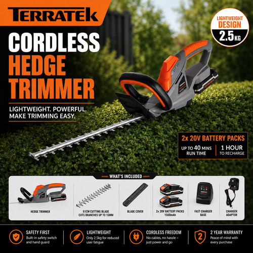Terratek cordless hedge - terratek,