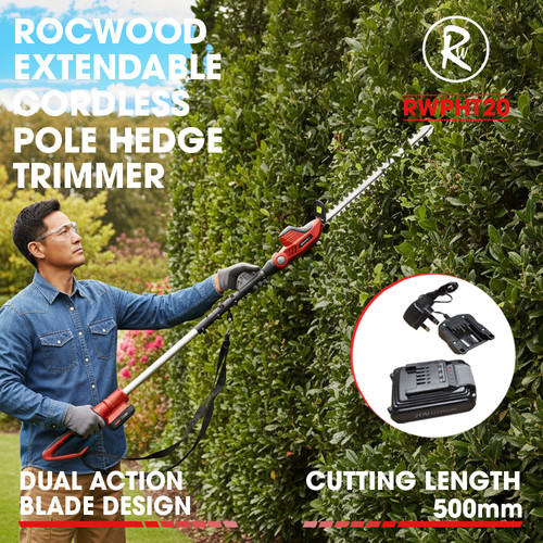 Long reach cordless hedge - reach,